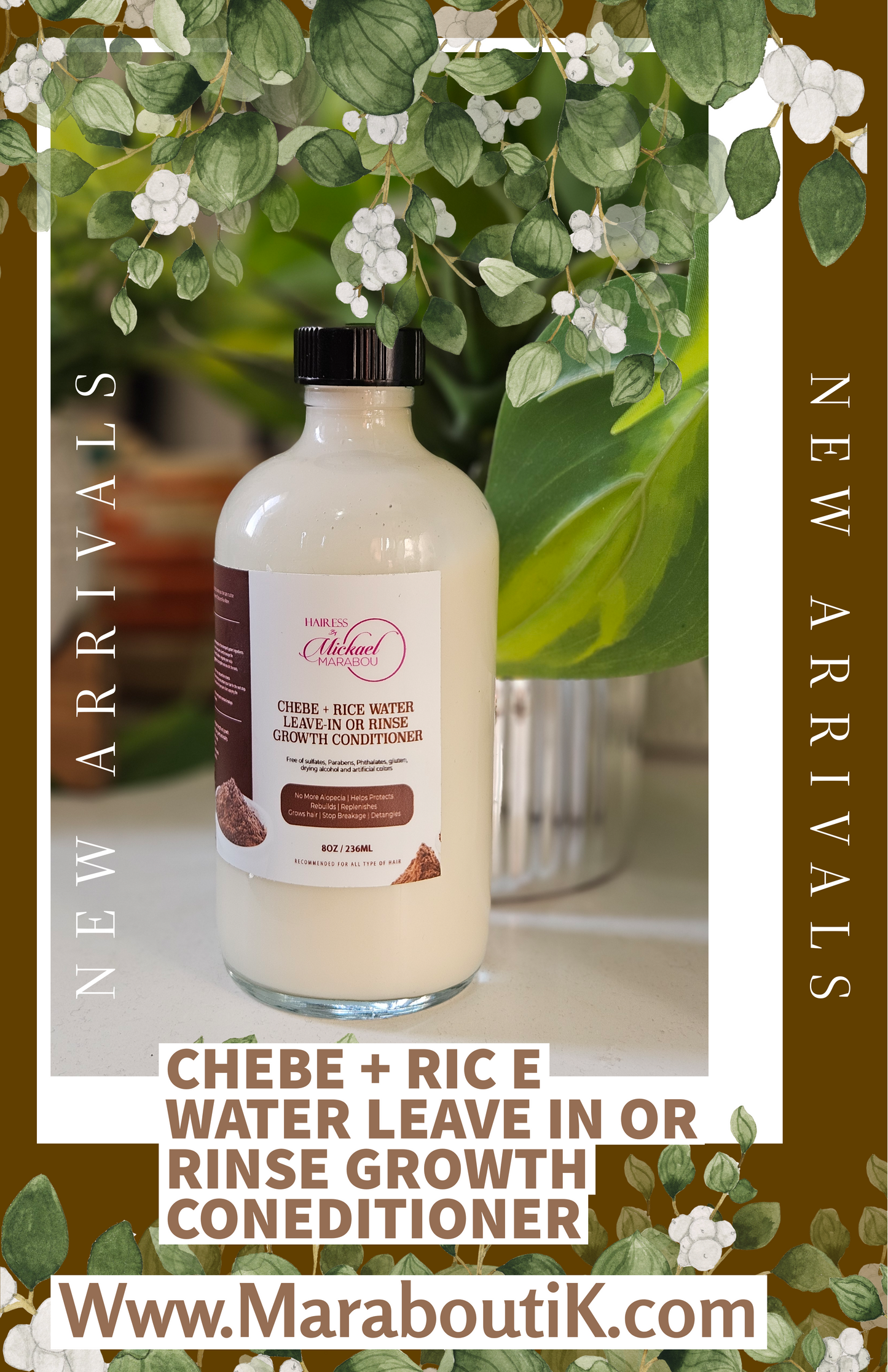 CHEBE + RICE WATER LEAVE-IN OR RINSE GROWTH CONDITIONER